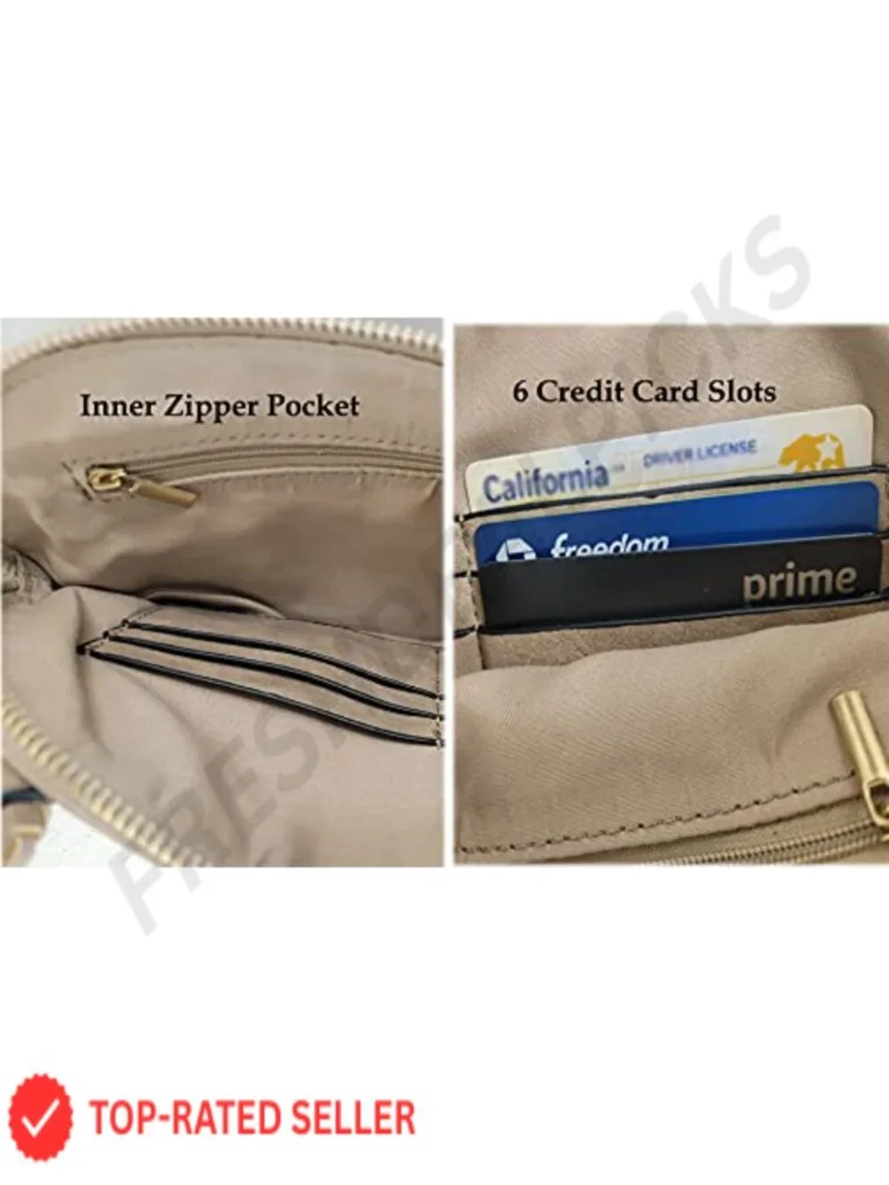 Vegan Leather Clutch Wristlet Wallet with Hand Strap - Small Evening Purse